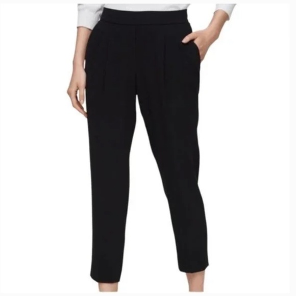 Aritzia Babaton Dress Pants Cohen High Waist Black Pull On Darted Pockets Sz 4 - Picture 1 of 16